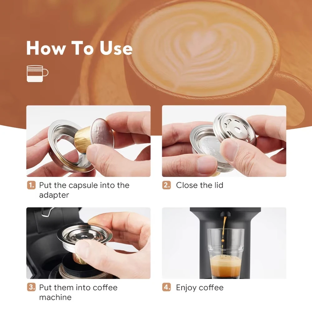 Reusable Capsule Adapter 40ml for Vertuoline Vertuo Next Pop Machine Compatible for Nespresso Coffee Capsule Pods#ABGP