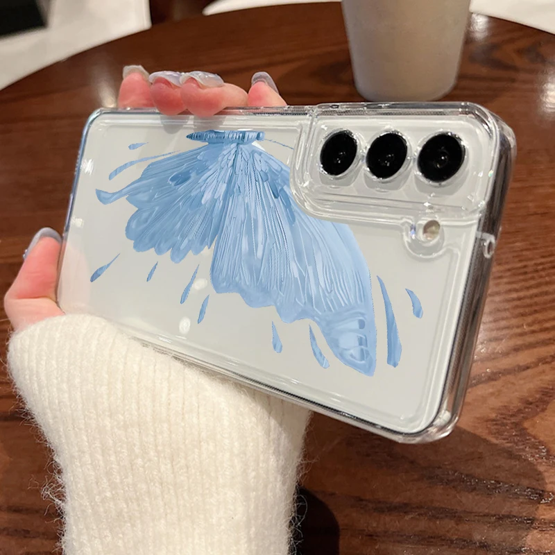 Elegant Butterfly Clear Silicone Phone Case – Premium Protective Cover