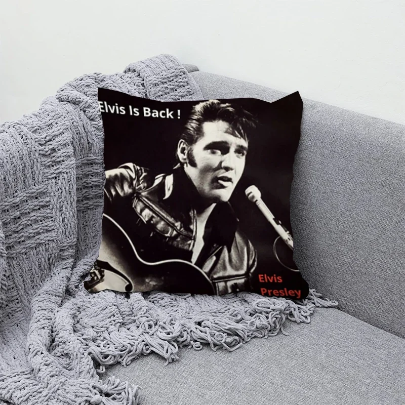 

Throw Pillow Covers Decorative Elvis Presley Pillows Decor Home Short Plush Pillowcase Cushion Cover 45*45 Cushions Sofa Bed