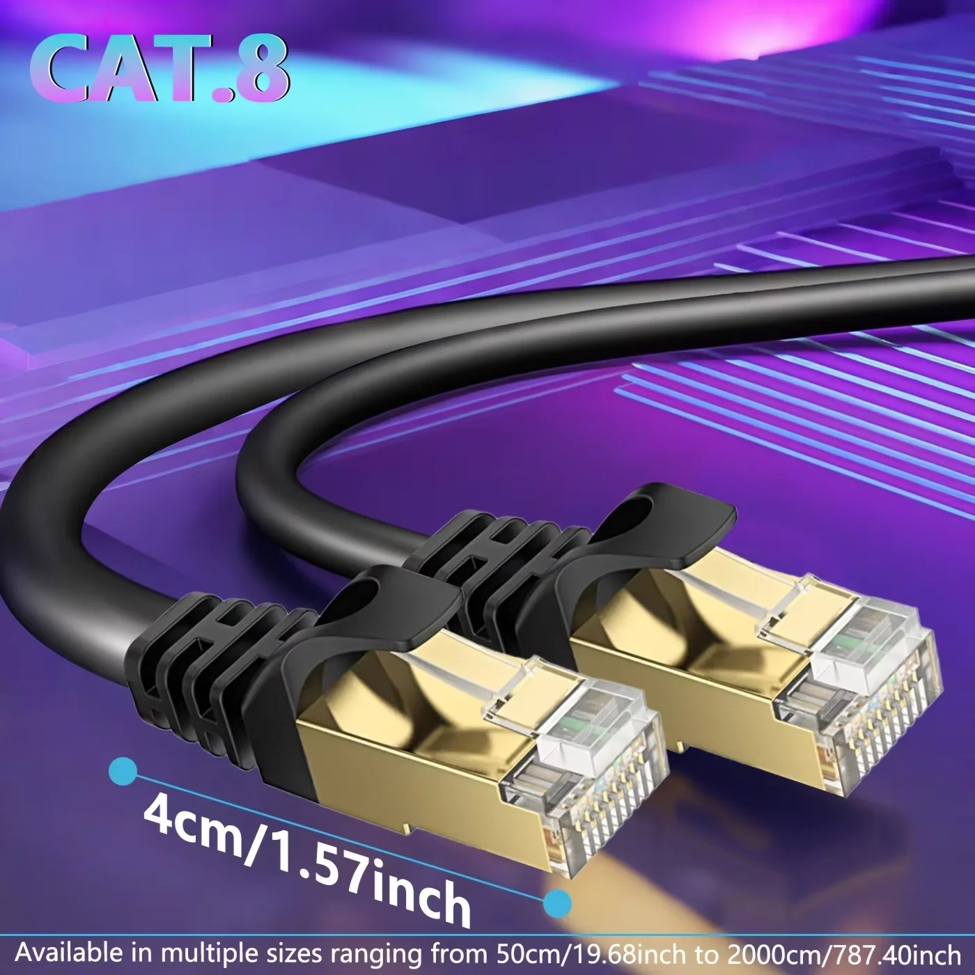 CAT8 이더넷 케이블 0.5/1/2/3/5/10/15/20/30M CAT8 40Gbps 고속 네트워크 랜 코드(PC 모뎀 노트북 PS 5용)
