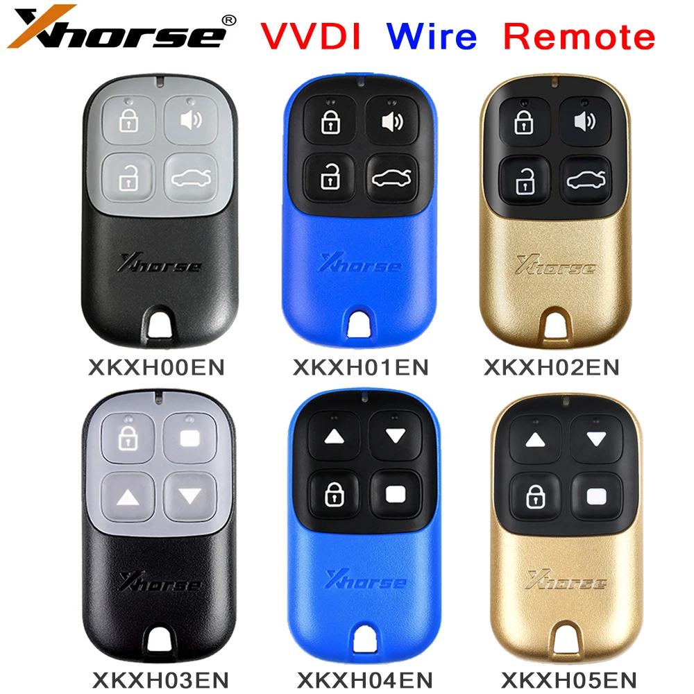 

Универсальный проводной дистанционный ключ Xhorse VVDI XKXH00EN XKXH01EN XKXH02EN XKXH03EN XKXH04EN XKXH05EN, управление гаражными дверями, 4 кнопки
