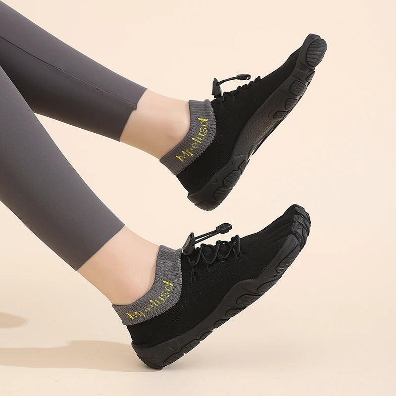 Übergröße Fünf Finger Schuhe Damen Barefoot Minimalistische Barfußschuhe für Gym Fitness Yoga Training Rutschfeste Mary Jane Gym – Detail 4