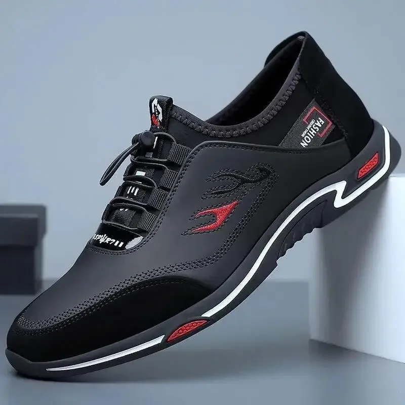 Men's Business Casual Breathable Anti-odor Leather Shoes Fashionable Soft Sole Work Driving Shoes Men's Lightweight Cloth casual shoes leather shoes