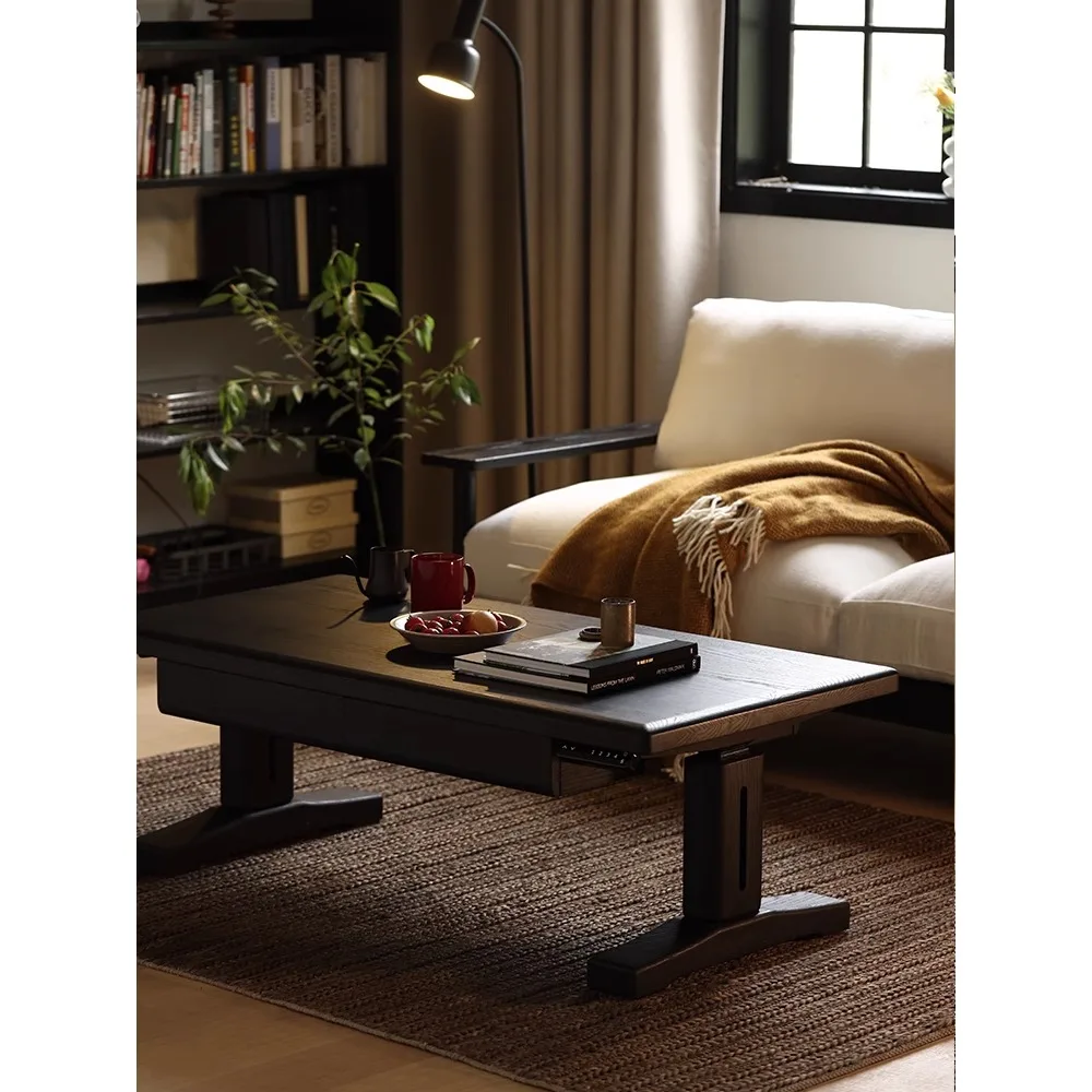 

wood smart electric lifting coffee table dining table dual-purpose multi-functional office study compu