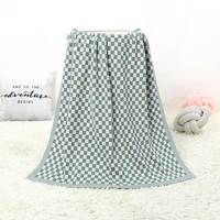 Newborn Baby Blankets Cotton Soft Toddler Kid Bedding Sofa Crib Quilt 100*80 CM Plaid Infant Boy Girl Stroller Wrap Swaddle Knit 2