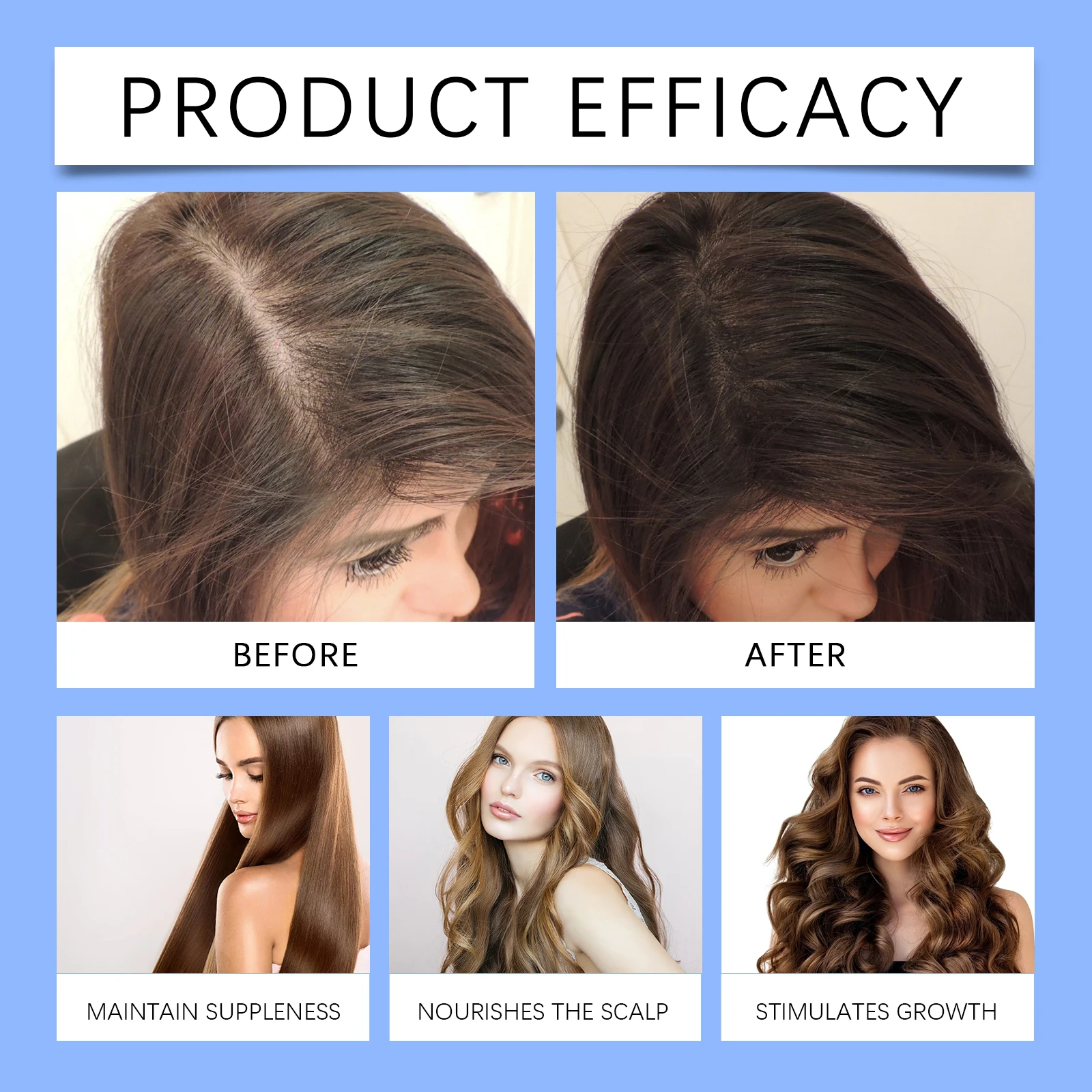 Copper Peptide Hair Regrowth Serum Strengthen Hair Roots Deep Nourishing Essence Repairing Damaged Care Essence
