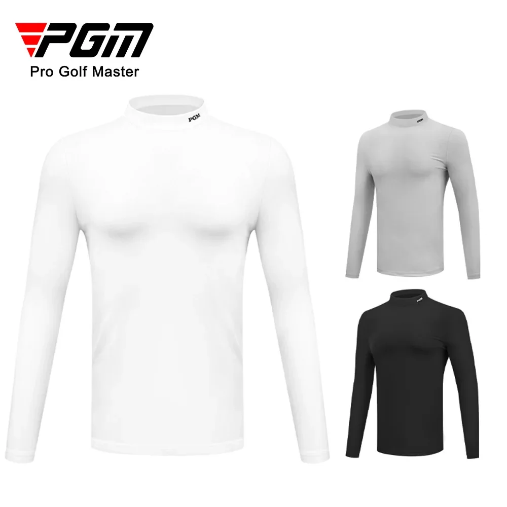 

PGM Men's Golf Shirt Autumn Winter Sports Apparel Thermal Sweater Shirt For Men O-Neck Golf Sportswear Leisure T Shirt YF388