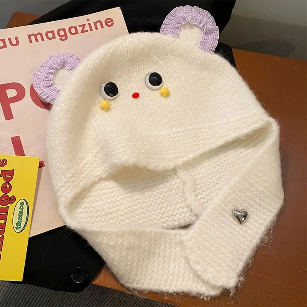 Plush Beanie Cap Windproof Elastic Ear Protection Hat