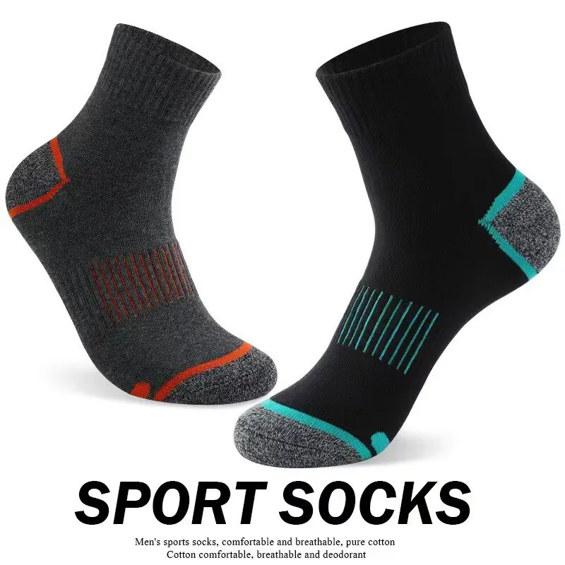 Mens Socks 6 Pairs/Lot Men Sport Socks Sweat Absorption Outdoor Socks Deodorizing Warm Gym Mid Tube Gym Trianing For Men