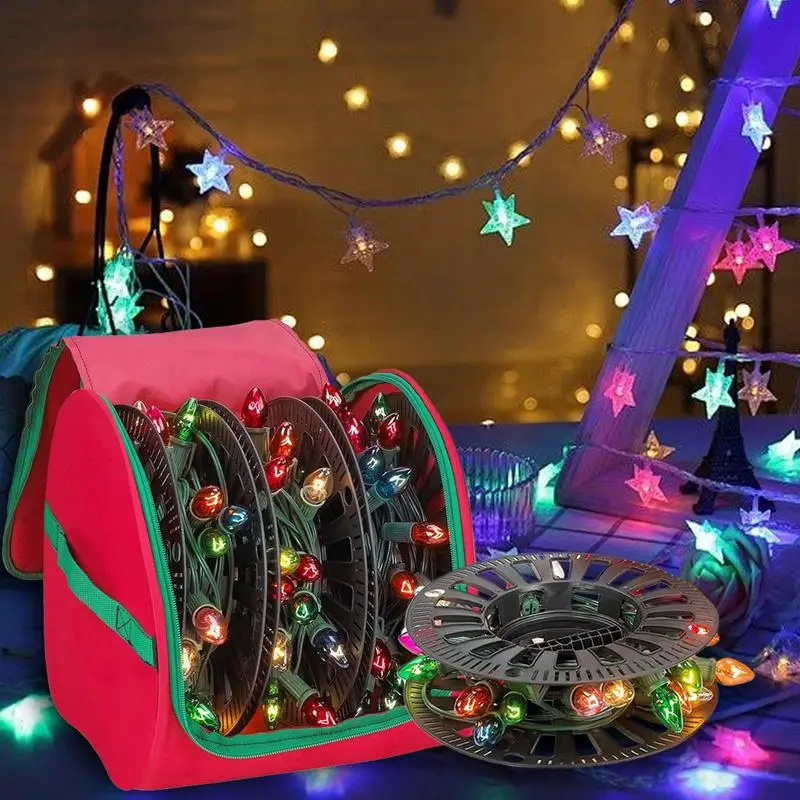 Christmas LED Light Storage Box Oxford Storage Bag For Christmas Decorations Multifunctional Bag With U-zipper christmas storage