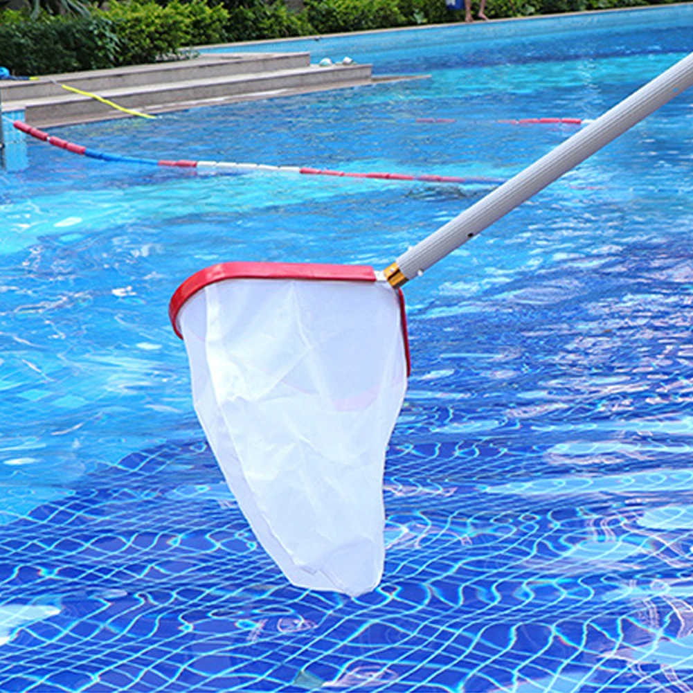 1PC Swimming Pool Landing Net Pool Skimmer Net with Aluminium Handle Fine Mesh Pool Net Pool Leaf Rake Mesh Skimmer Net 3