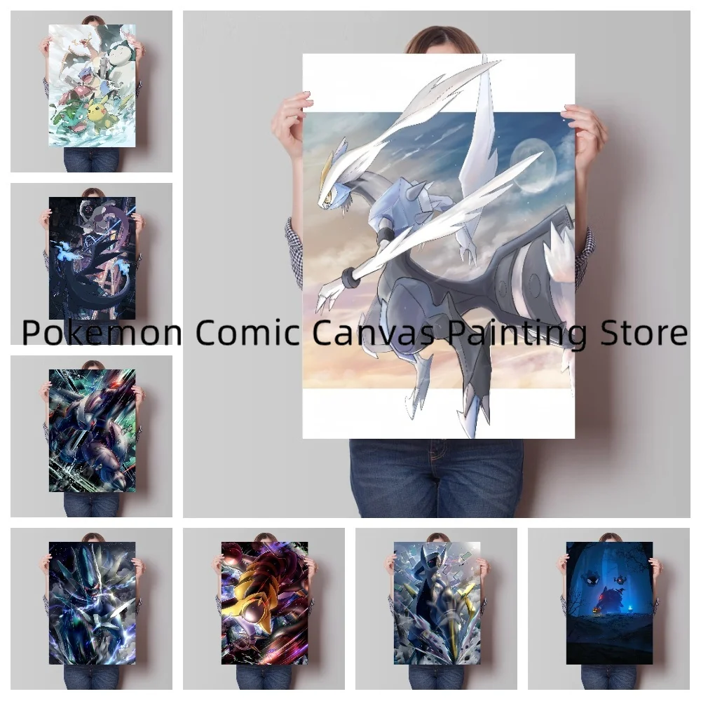 

Japanese Peripheral Anime Pokemon Aesthetic Art Wall Canvas Stickers and Posters Room Bedroom Decoration Children's Gift Picture