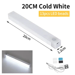 Rechargeable Wireless LED Motion Sensor Night Light (20CM Cold White)