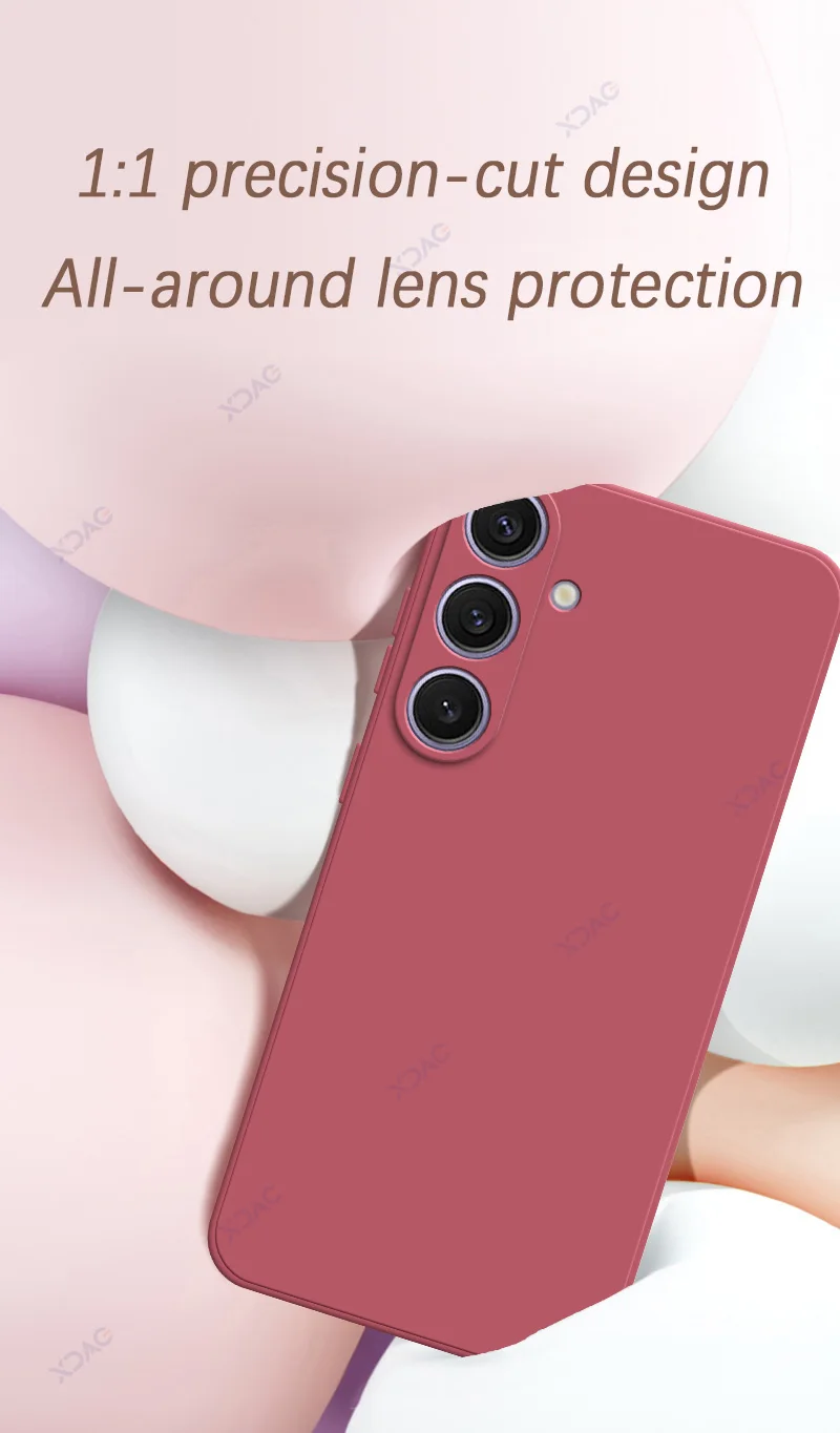 Quadratische Flüssigsilikon-Handyhüllen für Samsung Galaxy S25 Plus Ultra Samsung S25 Ultra 360, weiche Schutzhülle, Anti-Fall-Rüstung – Detail 5