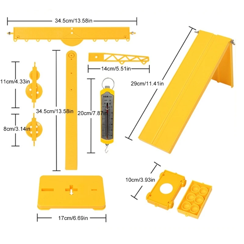Kid Physics Learning Aids Pulley and Lever Mechanics Friction Experiment Set W3JD