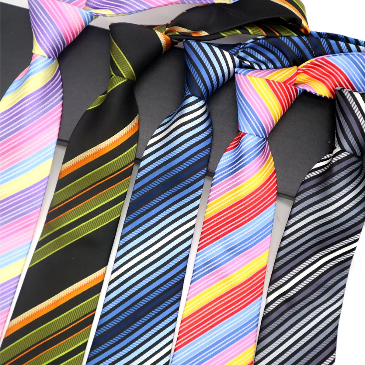 

Luxury Men Tie 8cm Business Formal Ties Striped Stripes Neck Tie Jacquare Woven Shirt Dress Accessories Necktie Neckwear