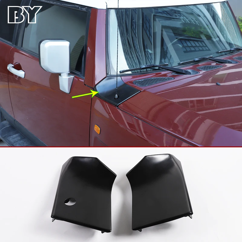 

Carbon Steel Black Front Side Upper Fender Hood Panel Antenna Base Trim Cover For Toyota FJ Cruiser 2007-2021 Replacement Parts