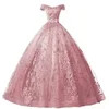 Quinceanera Dresses Wedding Dress Royal Ball Gown Boat Neck Embroidery Customized 1