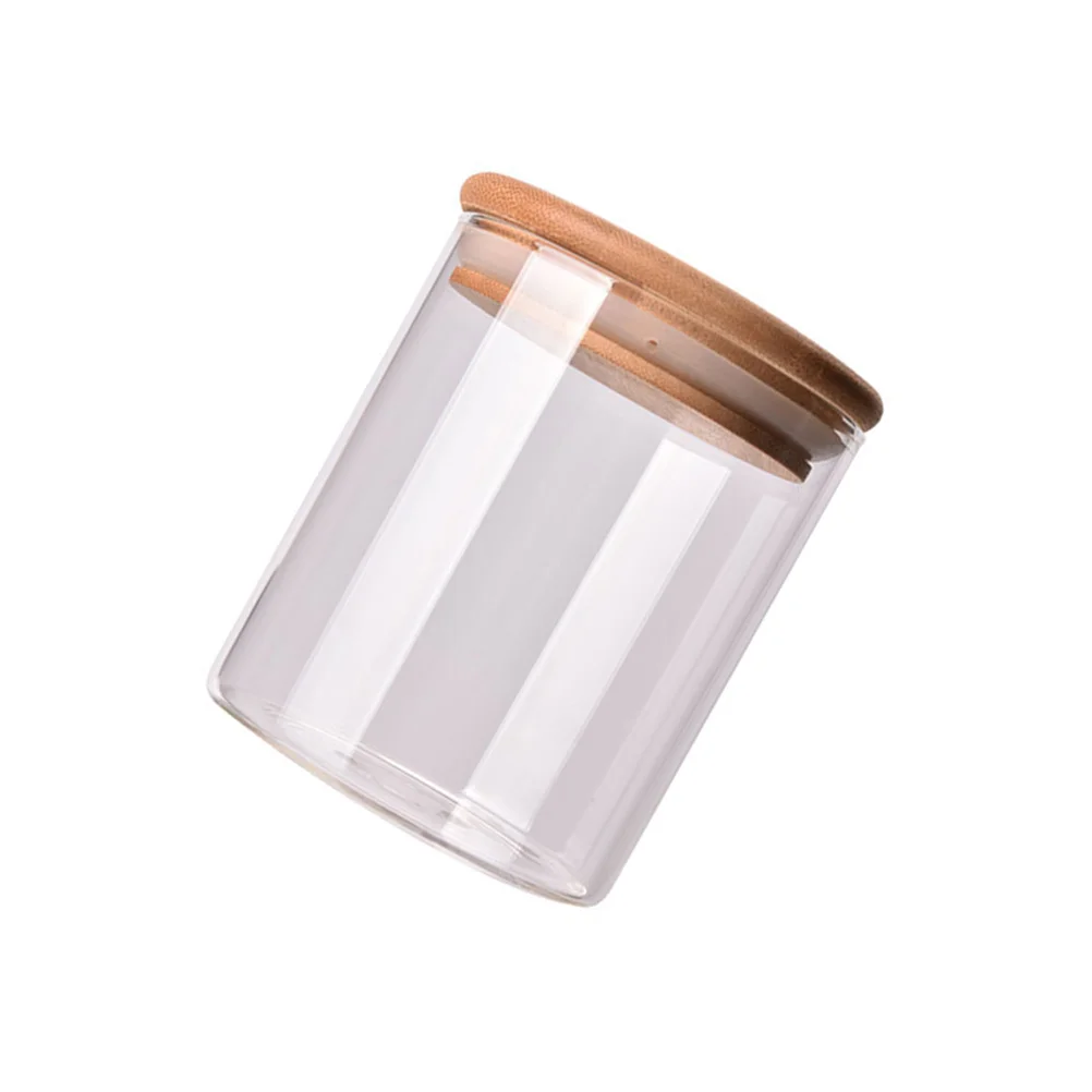 

Hemoton Glass Kitchen Canisters Airtight Bamboo Lid Glass Storage Jars Kitchen Organization