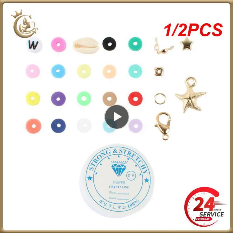 

1/2PCS Size Transparent Strong Crystal Elastic Beading Line Cord Thread String For Necklace Bracelet Jewelry Making