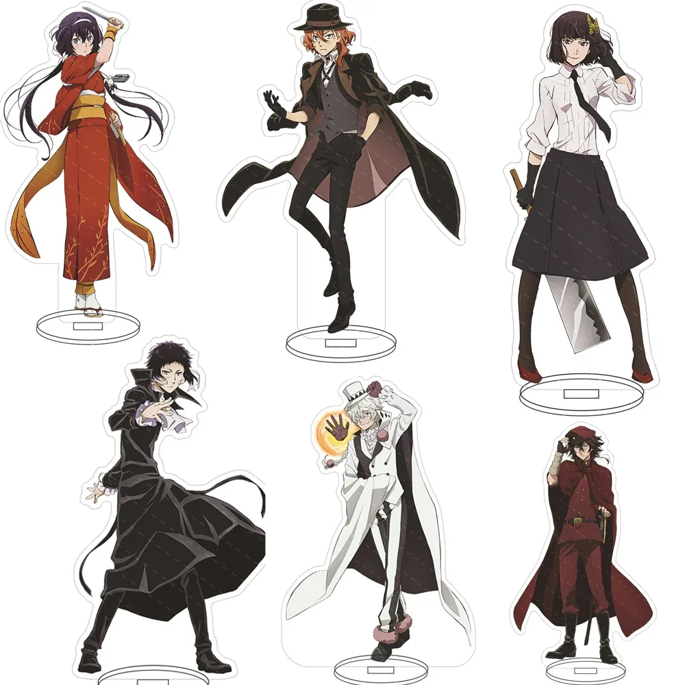 애니메이션 야생 개 그림 아크릴 스탠드 모델 장난감 Da-zai Osamu Nakahara Chuuya Ryunosuke Akutagawa 책상 장식 기념품 수집