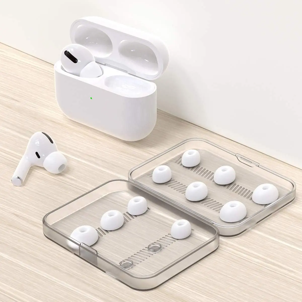 Premium Soft Silicone Replacement Ear Tips with Noise Reduction Technology (1/2/4 Pairs)