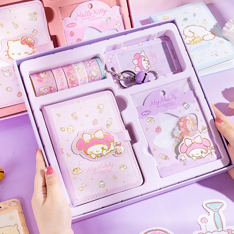 Полный набор HelloKitty Cinnamoroll Sanrio серии GoodNight наклейка на блокнот для карт Подарочная