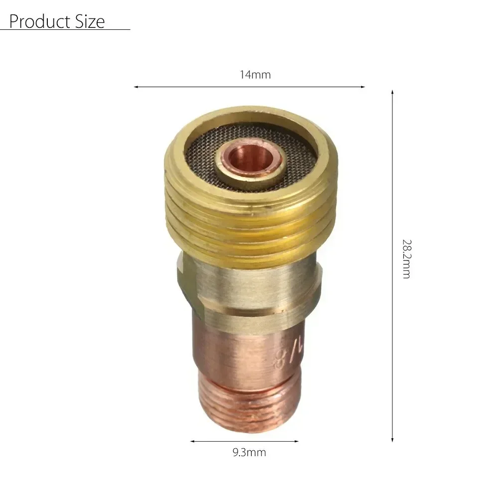 Premium Brass Collets Body For Tig WP 17 18 26 Torch For Stubby Gas Lens Connector With Mesh 14x28 1mm Size gas torch,welding torch