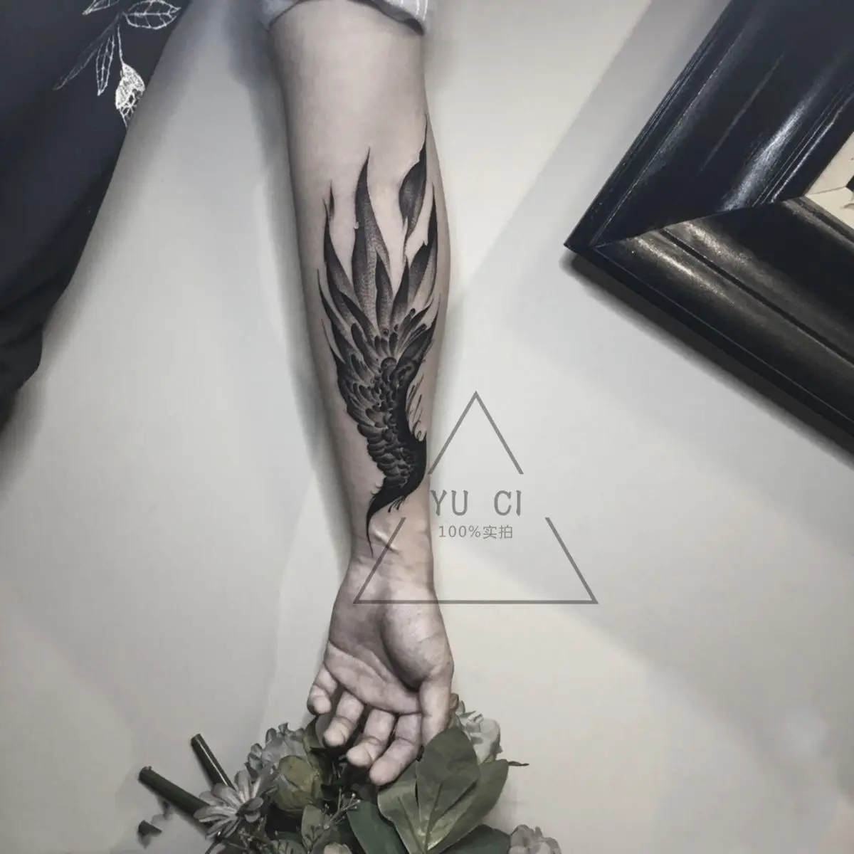 

Goth Wing Tattoo Sticker Hip Hop Punk Arm Fake Tattoos for Women Men Lasting Tattoos Waterproof Temporary Tattoo Sticker Gifts