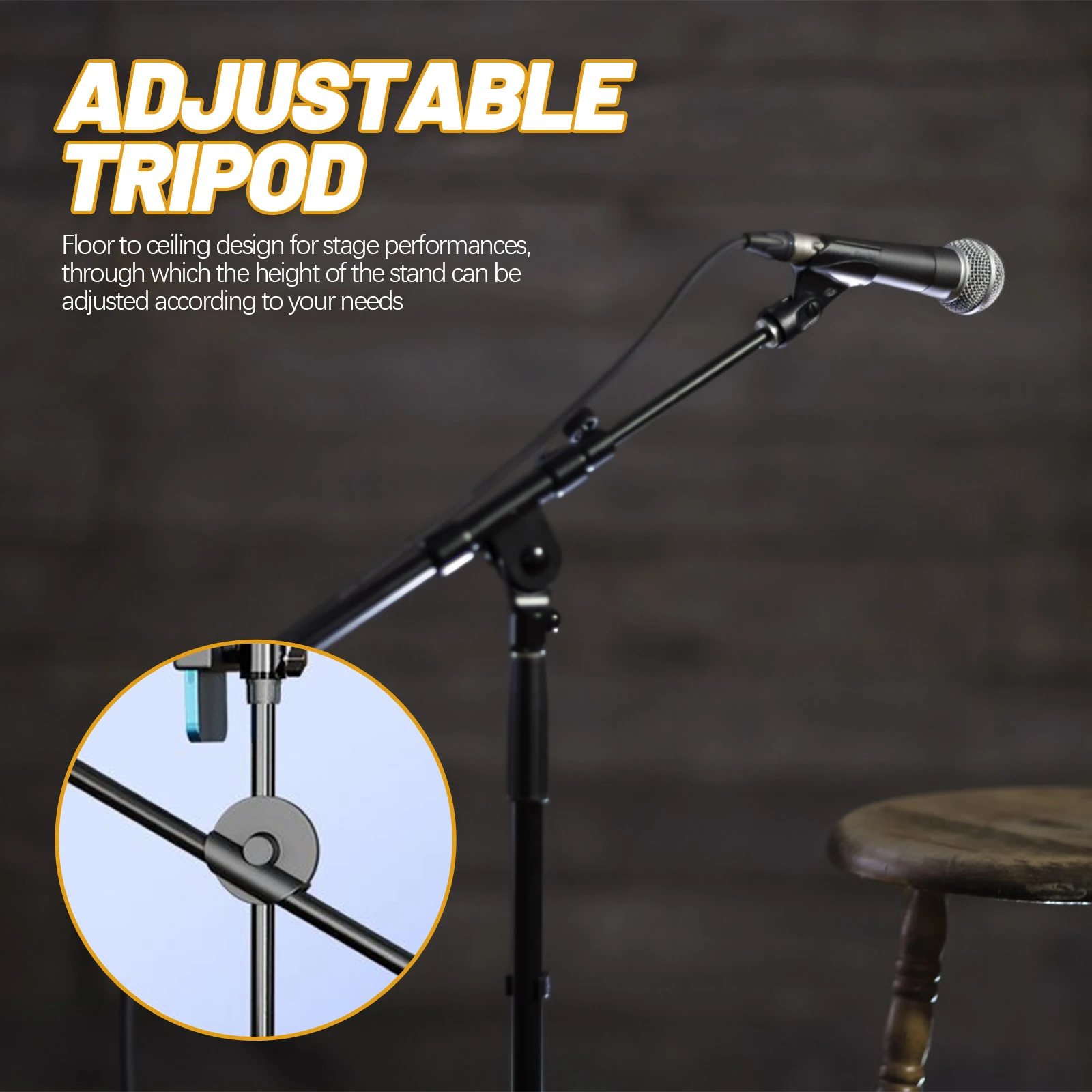 2pcs Microphone Arm Clamps Mic Holder Clips Rotatable Adjustable microphone mount clamp microphone clip holder