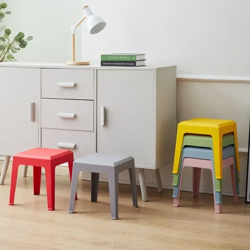 Space saving furniture ，living room bedroom stool, square stool, reinforced and thickened, stackable