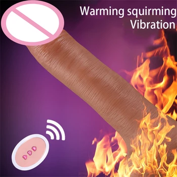 Fully Automatic Thrust Telescopic Heating Dildo Squirming Female Masturbation Device Adult Product Female Cannon Sex Toy18 Dildo 2