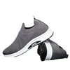 Solid Fashion Knitting Casual Shoes Men Super Light Breathable Stretch Socks Shoes Sneakers Slip On Tenis Masculino Black Zapato 6