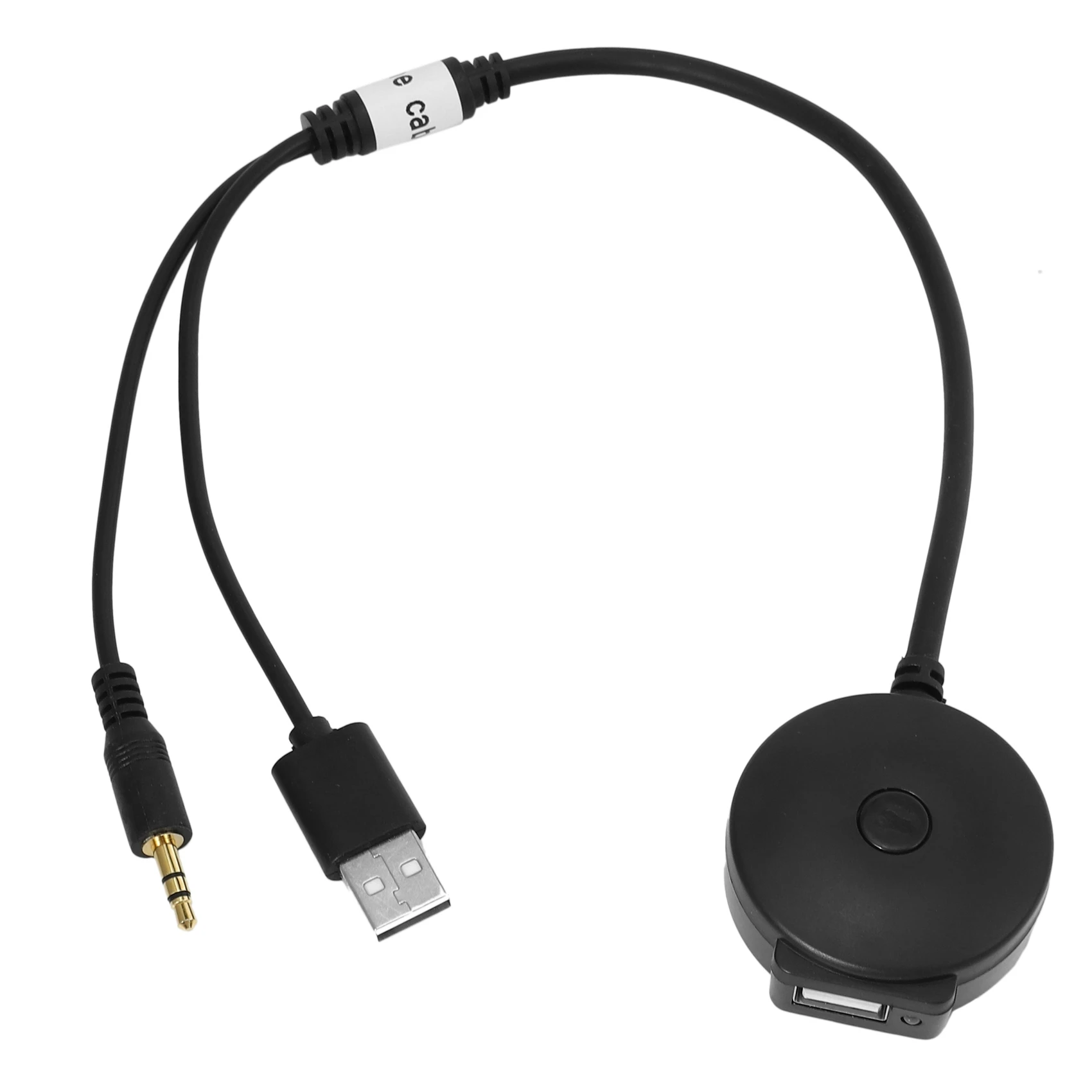 Car Wireless Bluetooth Audio AUX and USB Music Adapter Cable for