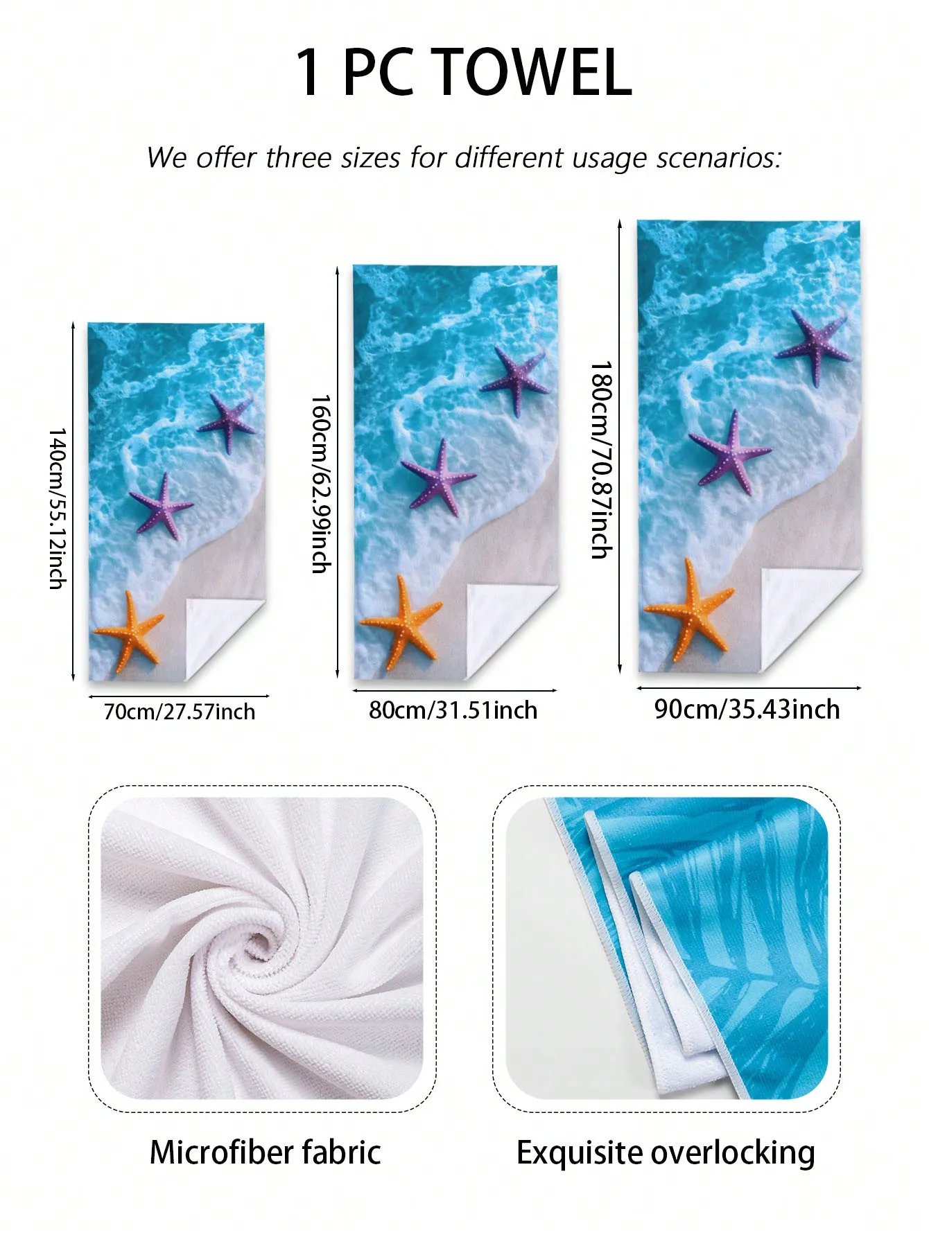 1 Pc Mandala Pattern Beach Towel, Super Soft Rectangular Printed Beach Scarf Shawl Beach Mat Bath Towel 3