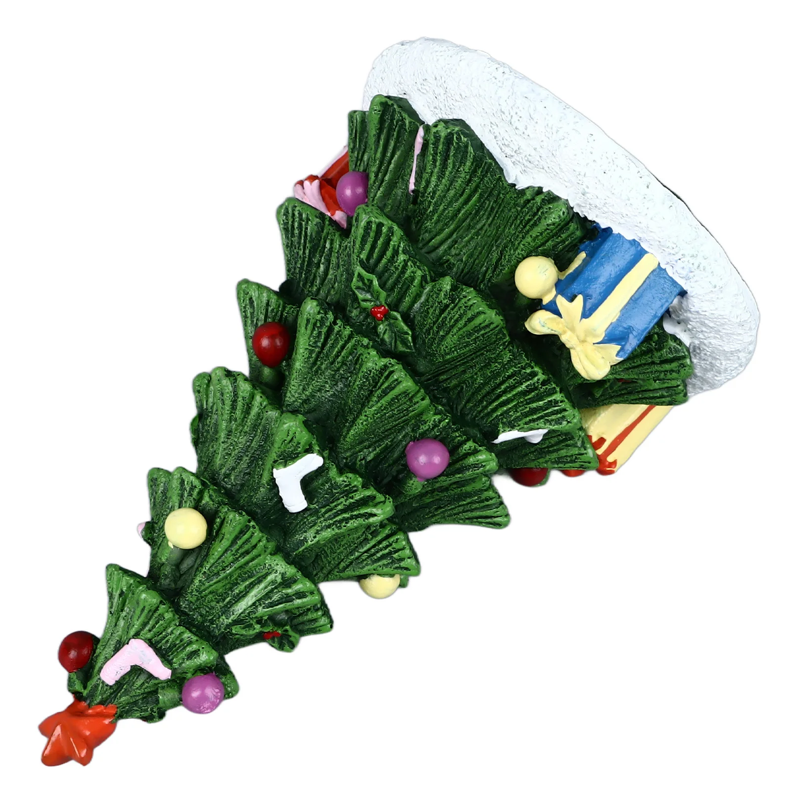 ZK30 Christmas Fish Tank Ornament Exquisite Beautiful Resin Aquarium Craft Decoration for Home Christmas Tree