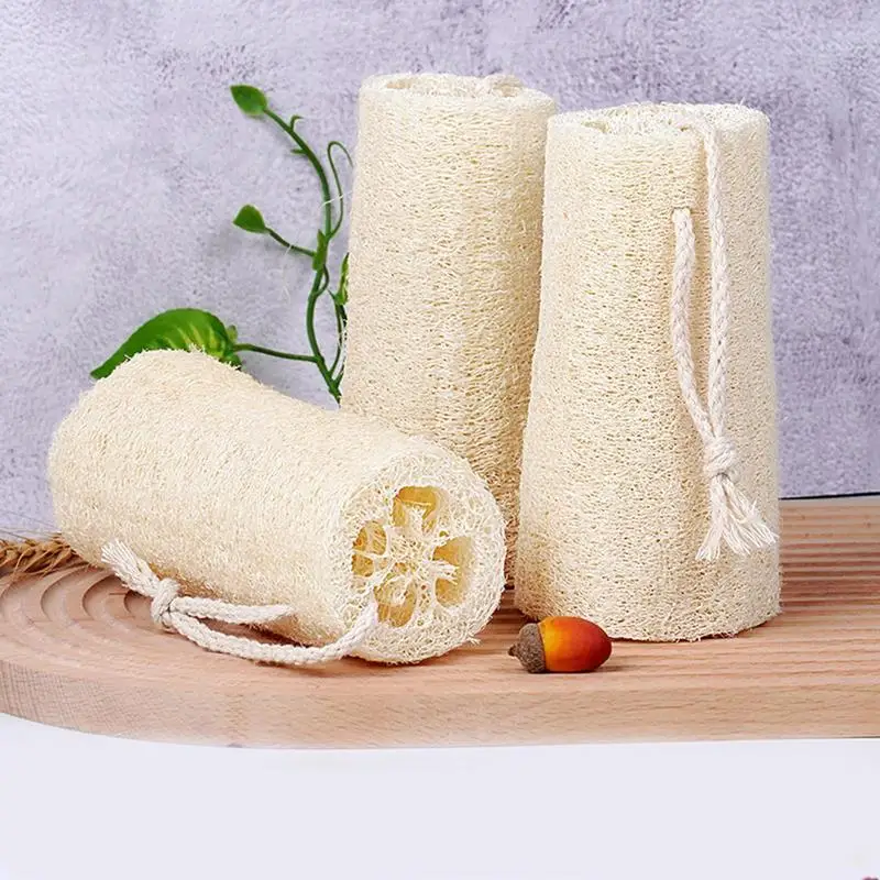 Natural Loofah Sponges For Dishes Reusable Luffa Scrub Sponges Dishes Non Scratch Kitchen Cleaning Loofah Sponge Body Skin Care