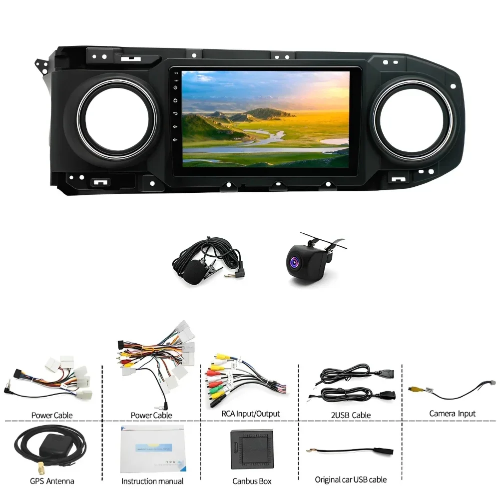 Black Metal 10 Inch Android Car Radio GPS Stereo for Toyota Tacoma