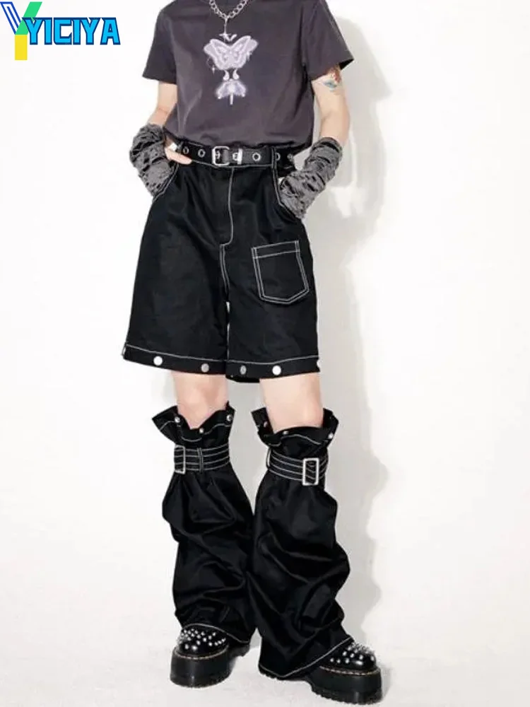 

PANTS JEAN WAIST Y2K Woman Detachable Straight Leg Jeans Retro Pants Wide Leg Cargo Pants Trousers For Women 2022 Summer