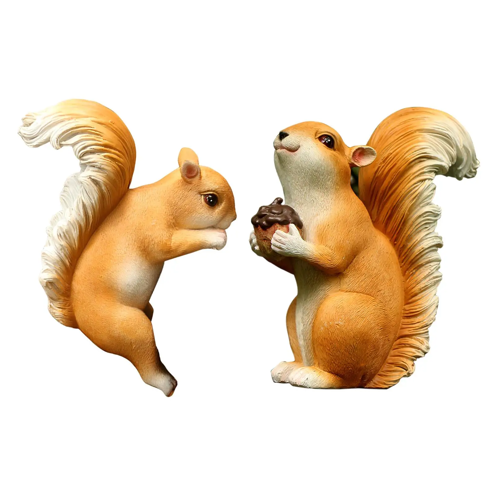 

Outdoor Statues Garden Squirrel Sculpture for Courtyard Patio Fairy Garden