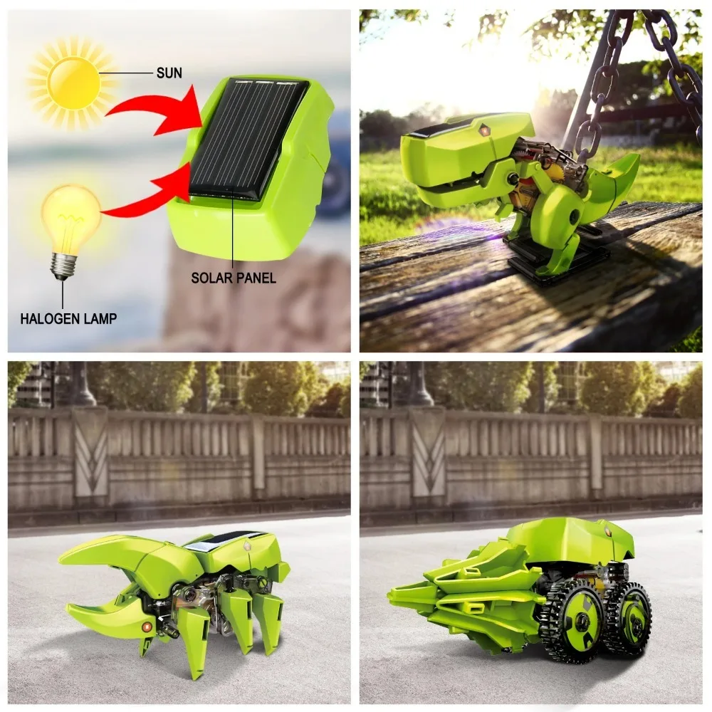 3-in-1 solar robot kit Solar Robot Kit, Robot Dinosaur Toys, STEM Projects for Kids, Building Games Toys for 8 9 10 11 12 Year Boys Girls