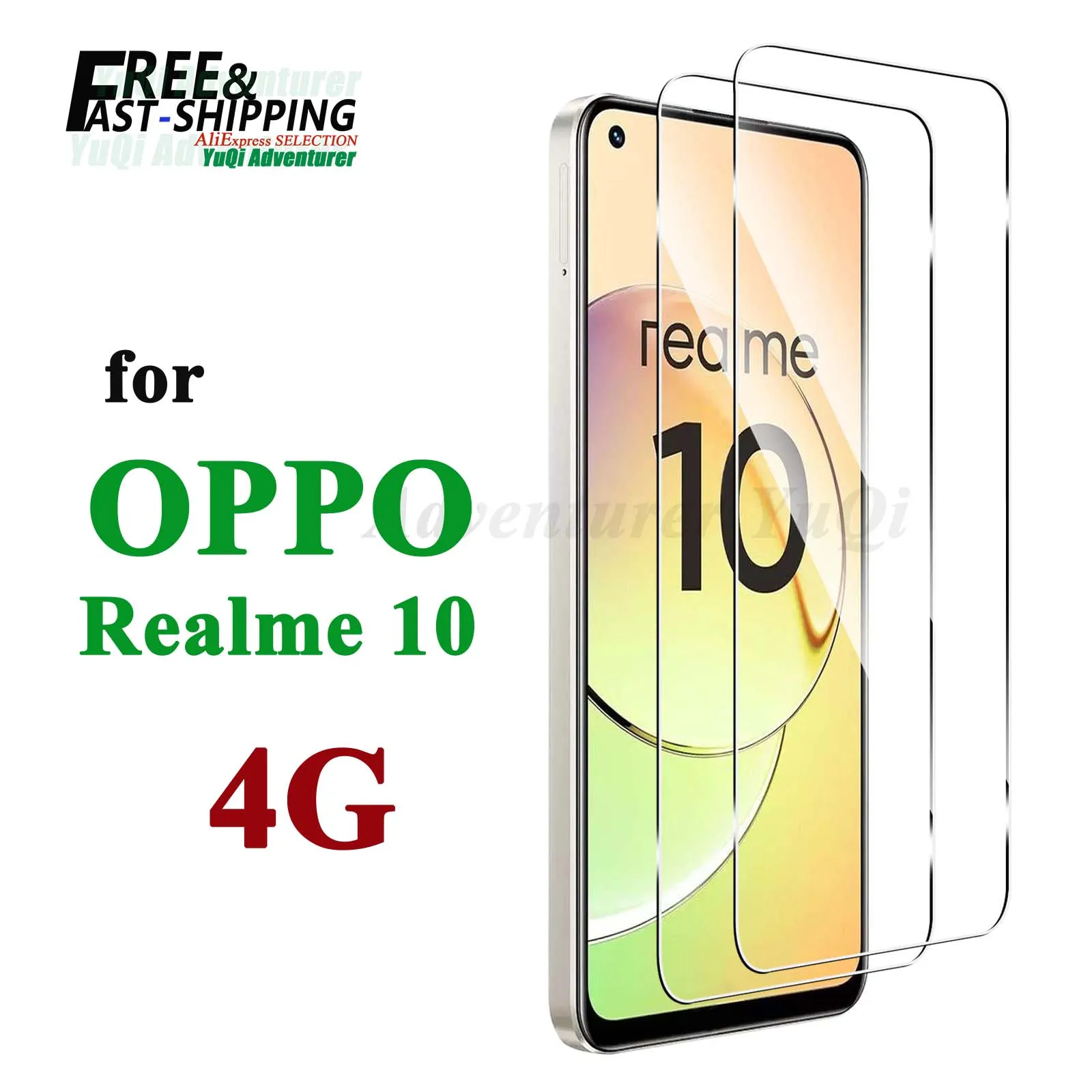 

Screen Protector For OPPO Realme 10 4G Tempered Glass SELECTION Free fast Shipping 9H HD Clear Transparent Case Friendly