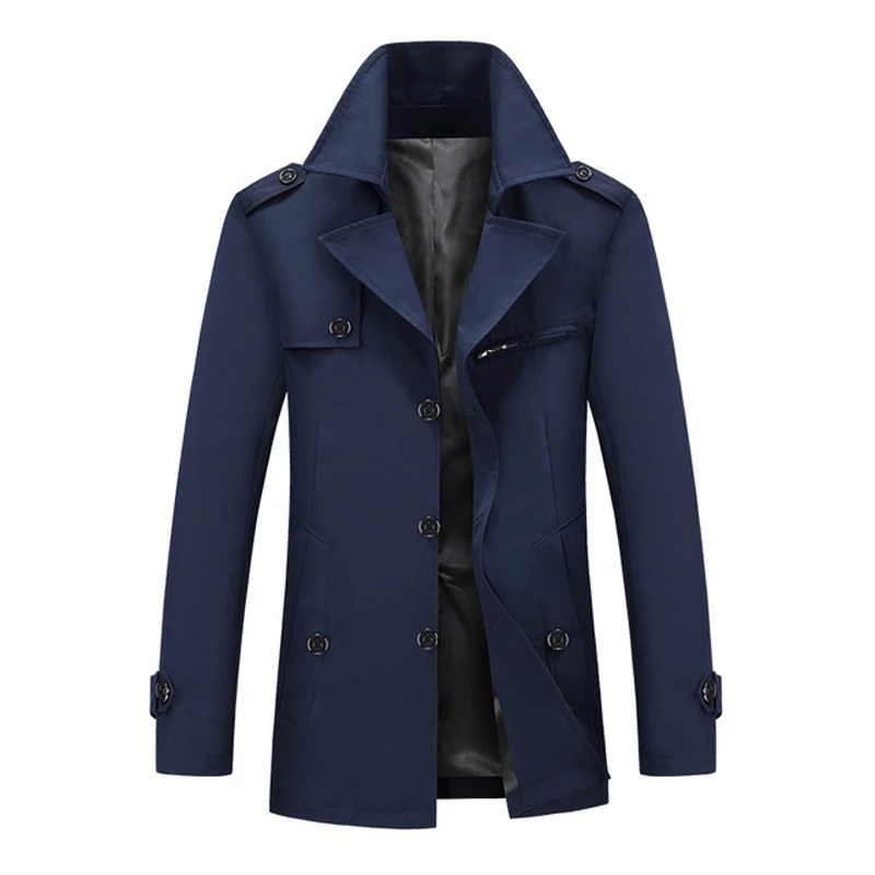 Autumn and Winter Trench Men's X-Long Jackets Casual Long Coat Men's Winter Plus Velvet Fashion Windbreaker 8XL