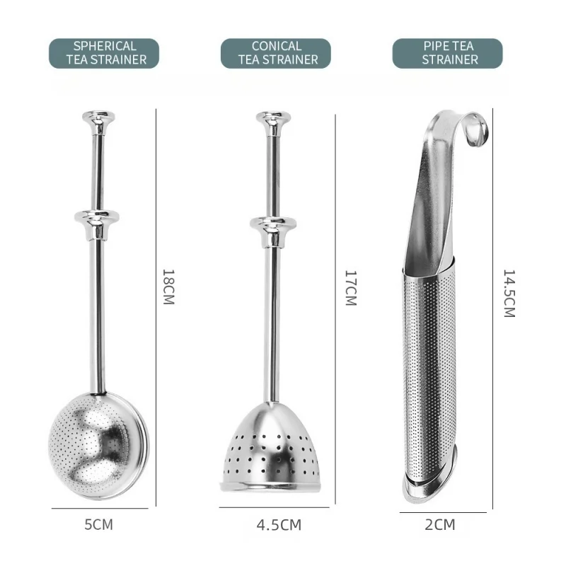 304 Stainless Steel Tea Filter Hanging Pipe Type Tea Leak Accessories Multi-Purpose Filter Kitchen Gadget
