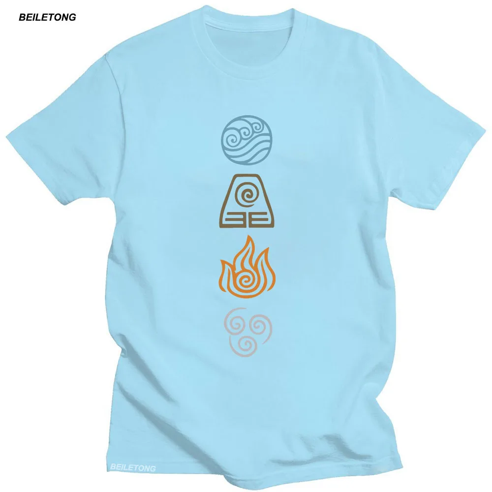 Cosplay Harajuku Women T-shirts Fashion Avatar The Last Airbender Tops Short Sleeve 100% Cotton Tshirts Black Hip Hop Camiseta