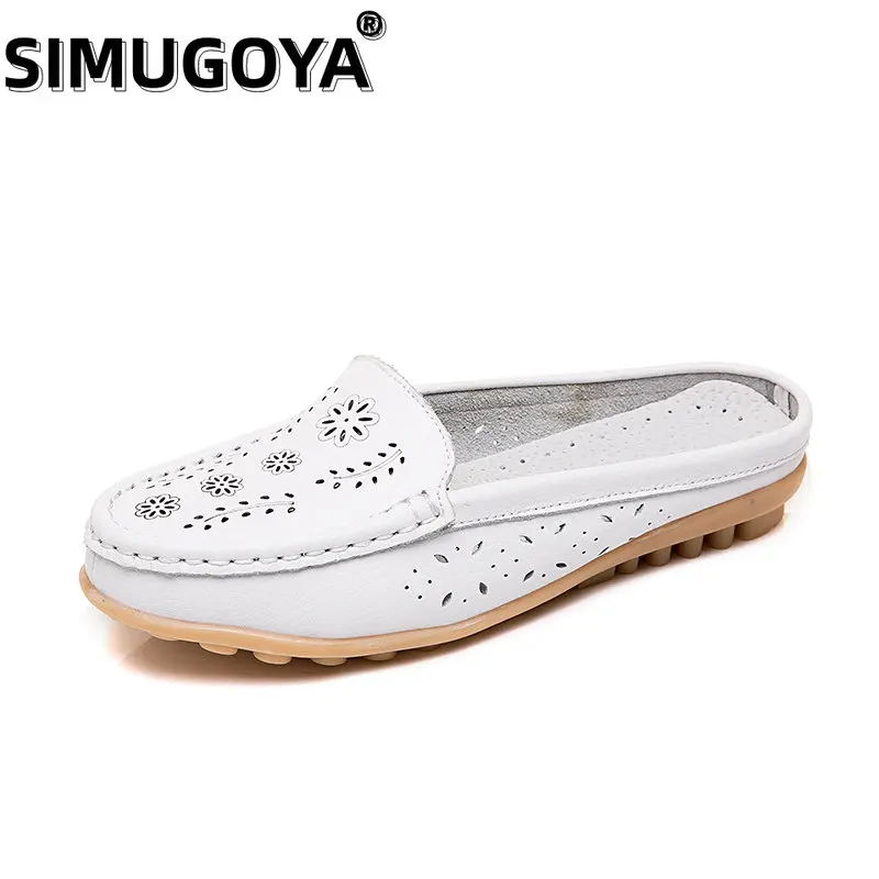 SIMUGOYANewleatherwomenshoeslargesizehollowedoutwomenshoes