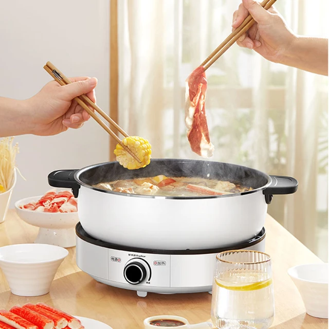 Dish Electric Hot Pot Assortment Food Double Non-stick Chinese Home Hot Pot  Kitchen Household Noodles Fondue Chinoise Cookware - AliExpress