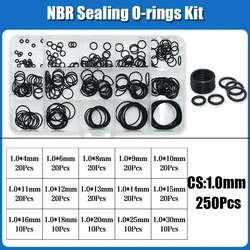 Premium Nitrile Rubber O - Ring Seal Kit - Oil Resistant Gaskets & Washers (1.0mm (1set))