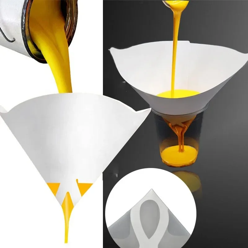 Paint Filter Paper Purifying Straining Cup Funnel Disposable 100 Mesh Paint Filte Mesh Conical Nylon Micron Paper 10/20pcs paint filter,paper filter