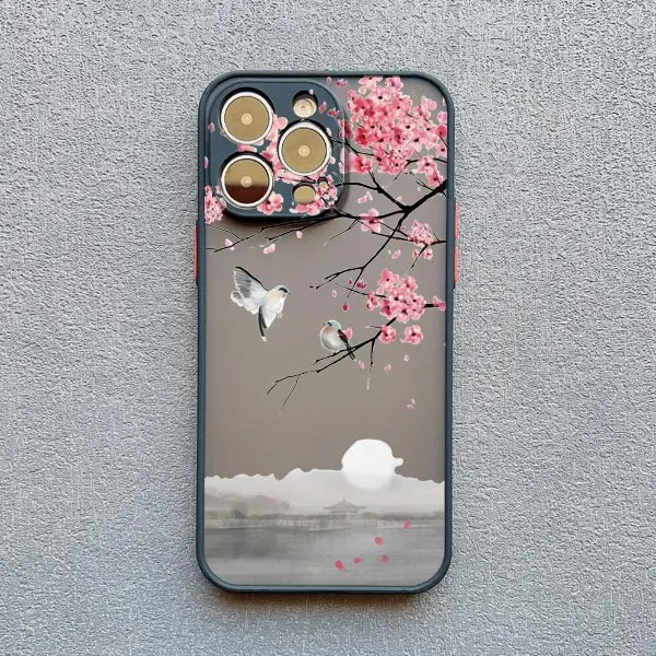 Pink Peach Blossom Floral Phone Case - Elegant Flower Back Cover